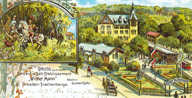 Gasthof Wilder Mann Kunstpostkarte