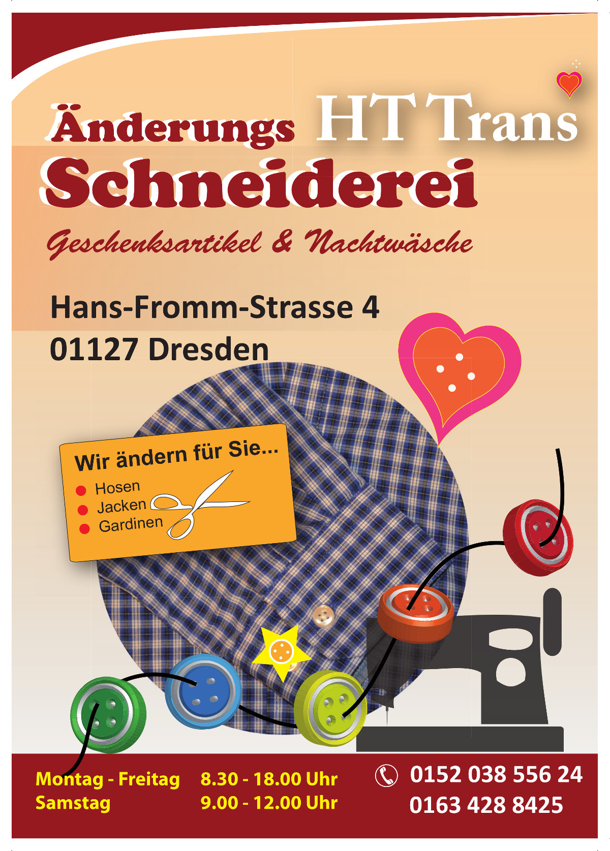 Pham Schneiderei Flyer