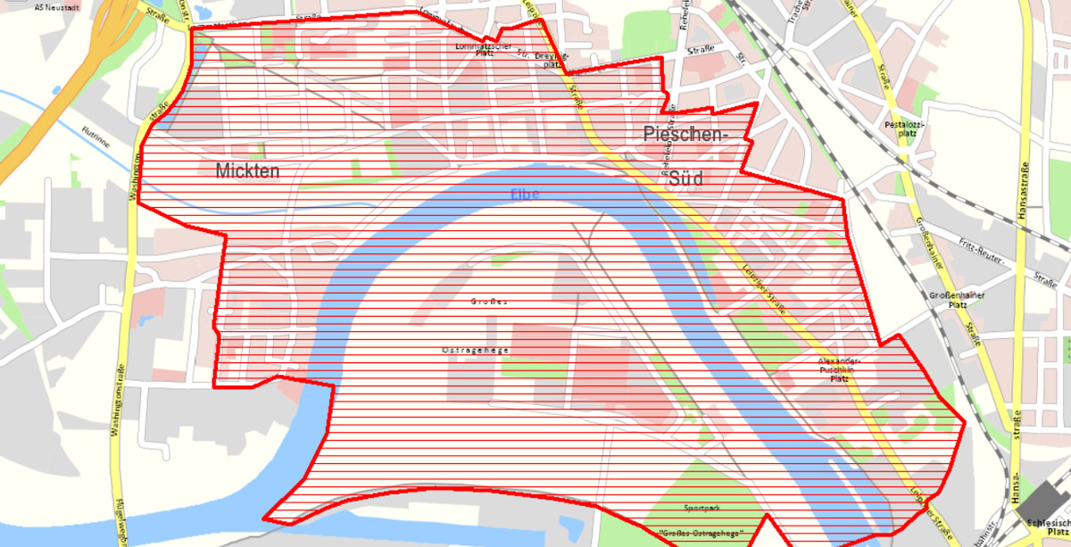 evakuierungsgebiet pieschen