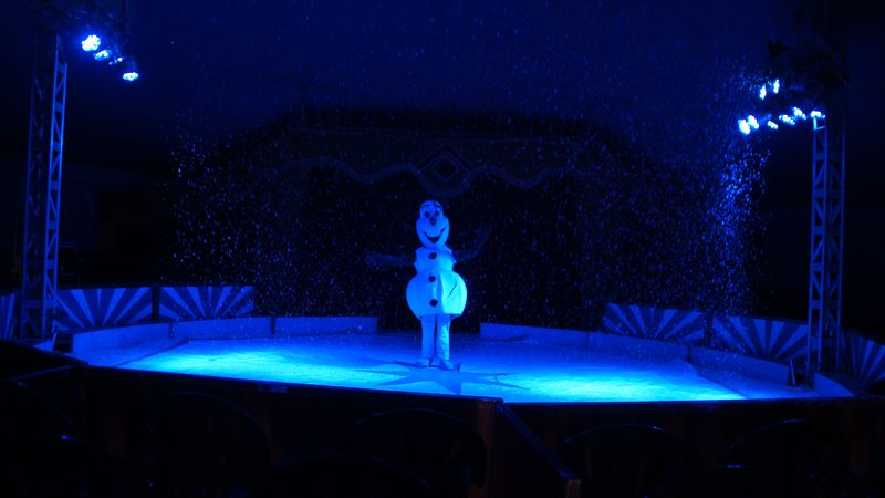 Für die Vorstellungen schlüpft Juniordirektor Mario Spehrlich ins Schneemannkostüm