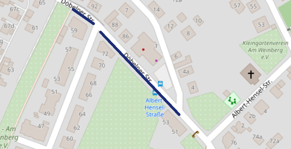 doebelner strasse fussweg