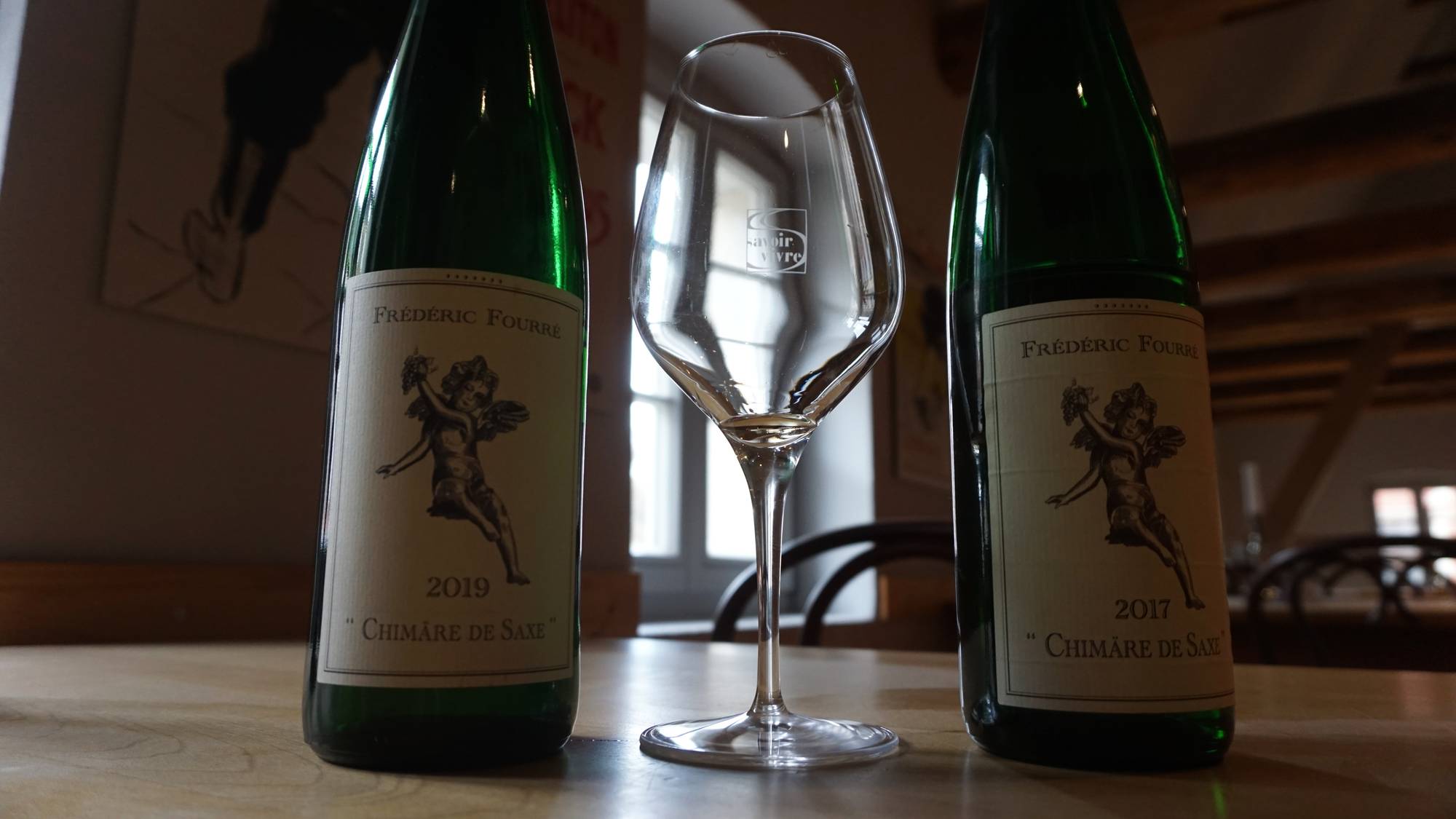 Der Chimäre de Saxe von 2017 beinhaltet die selben Rebsorten wie der von 2019, schmeckt aber viel reifer. Foto: Elisabeth Renneberg