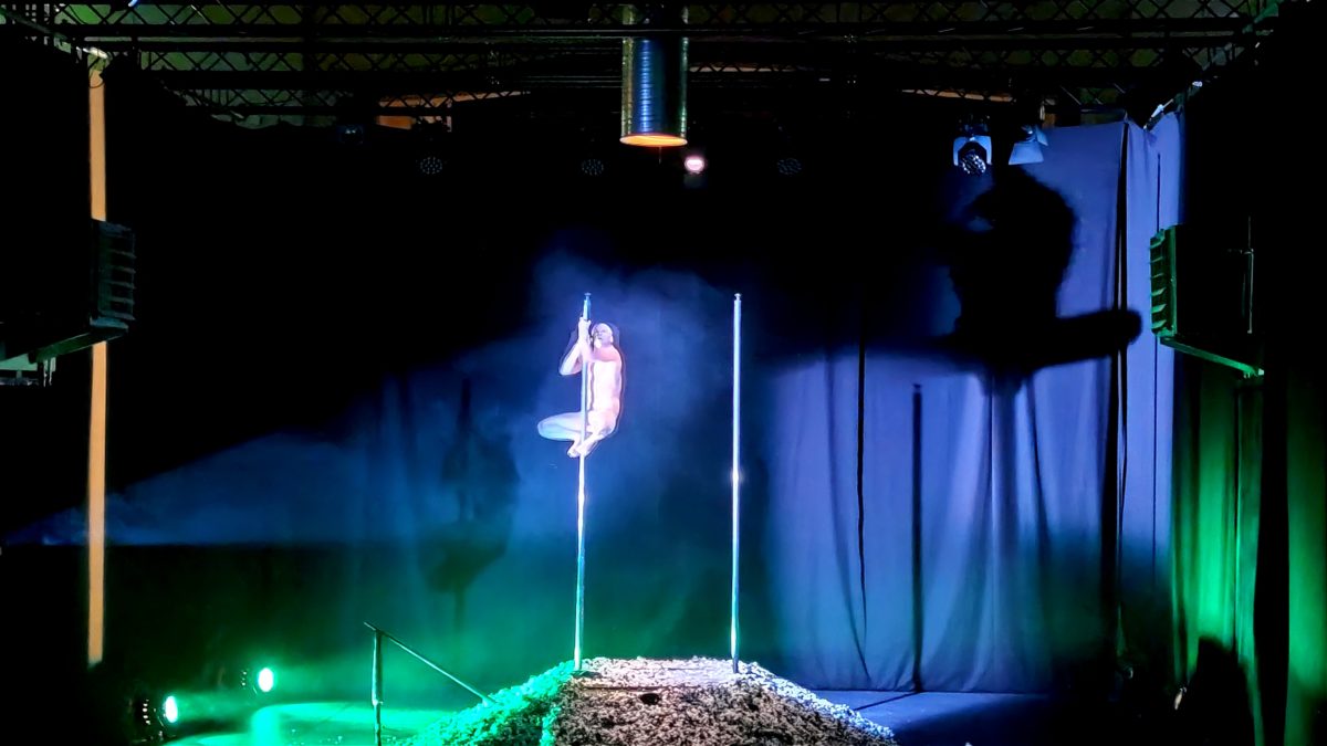 Jan Jedenak während seines Stücks "Mandragora" - Foto: Maren Kaster