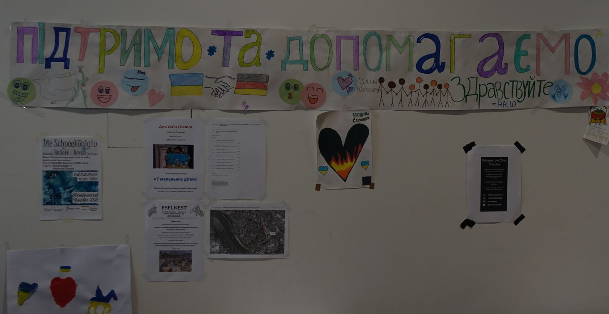 Ukraine Flüchtlinge Sporthalle 145. OS