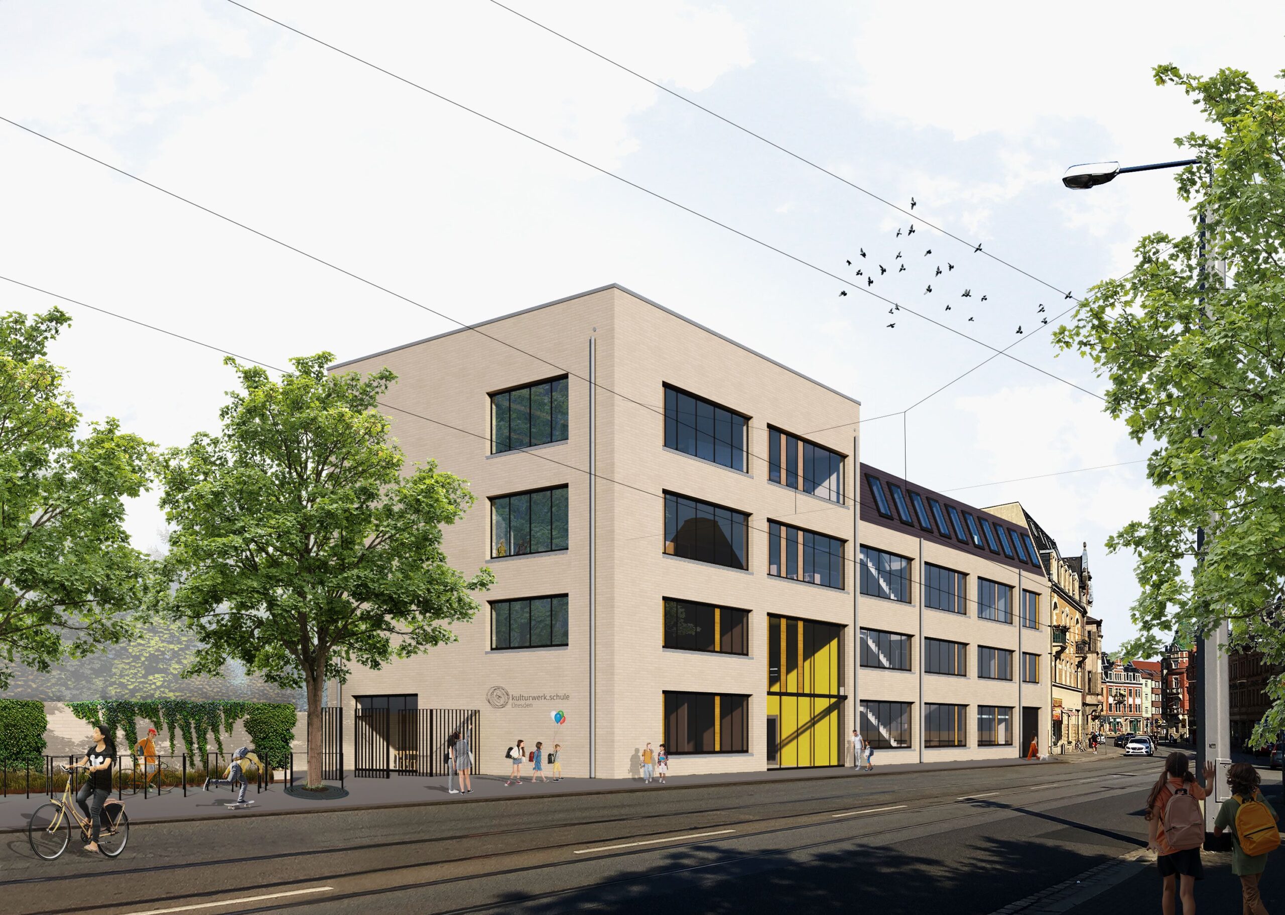 Aus dem Bauentwurf der noch zu errichtenden Kulturwerkschule in Pieschen. Quelle: Kulturwerkschule