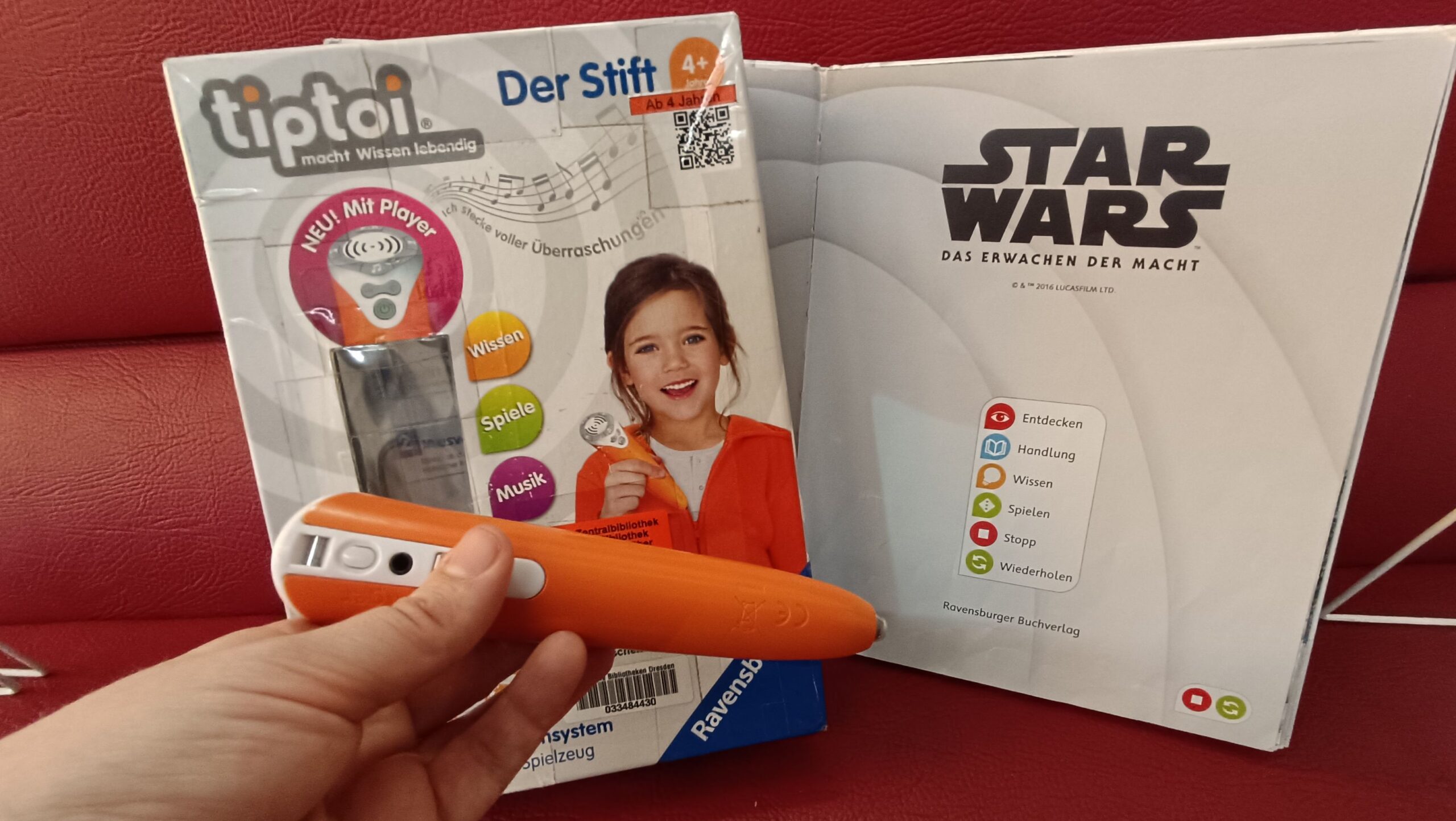 Ein Renner bei den Kids sind TipToi-Bücher zu verschiedensten Themen wie StarWars oder Dinosauriern.