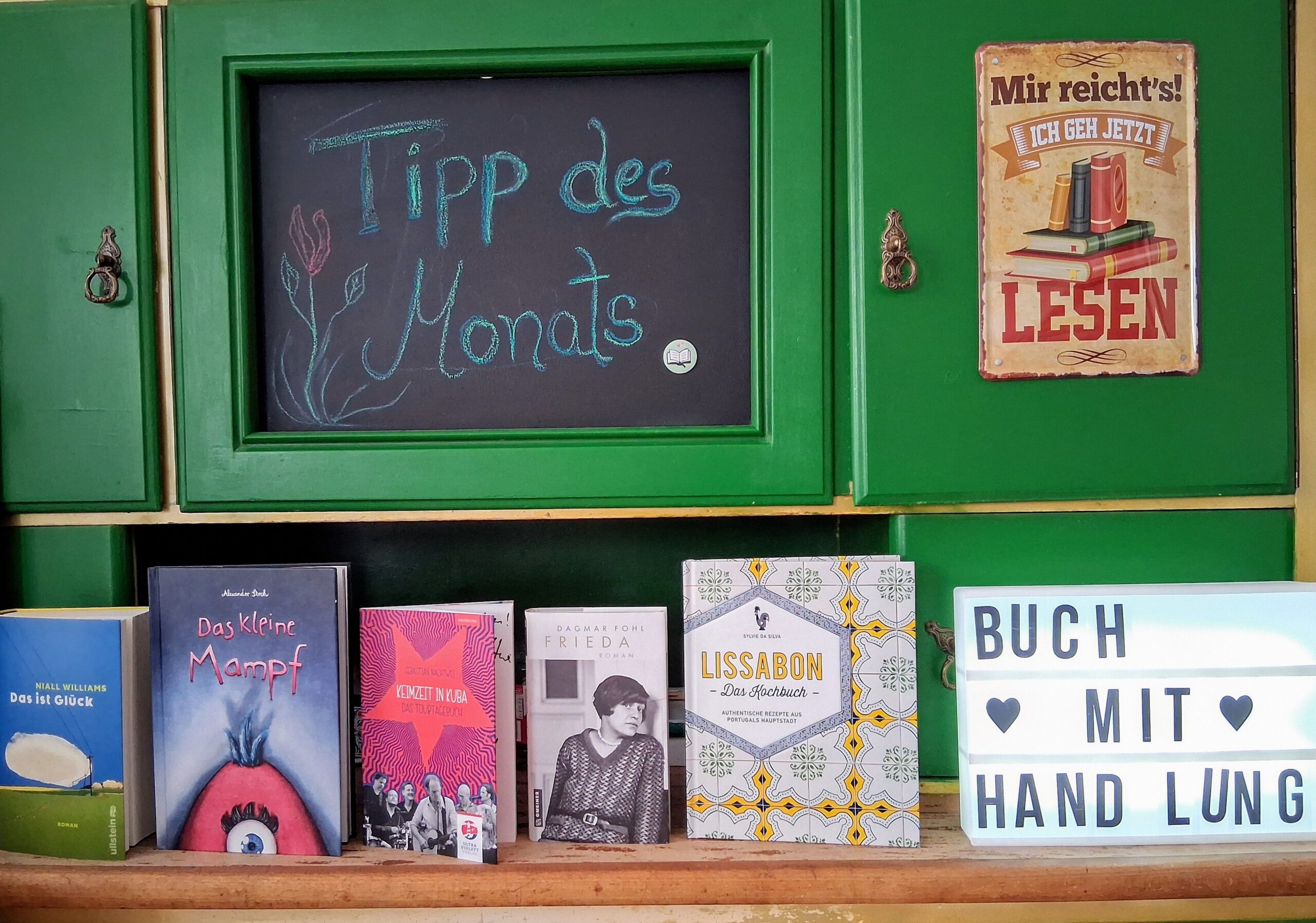 Grünes Büffet gibt farbliche Inspiration für Stilwahl im Laden.