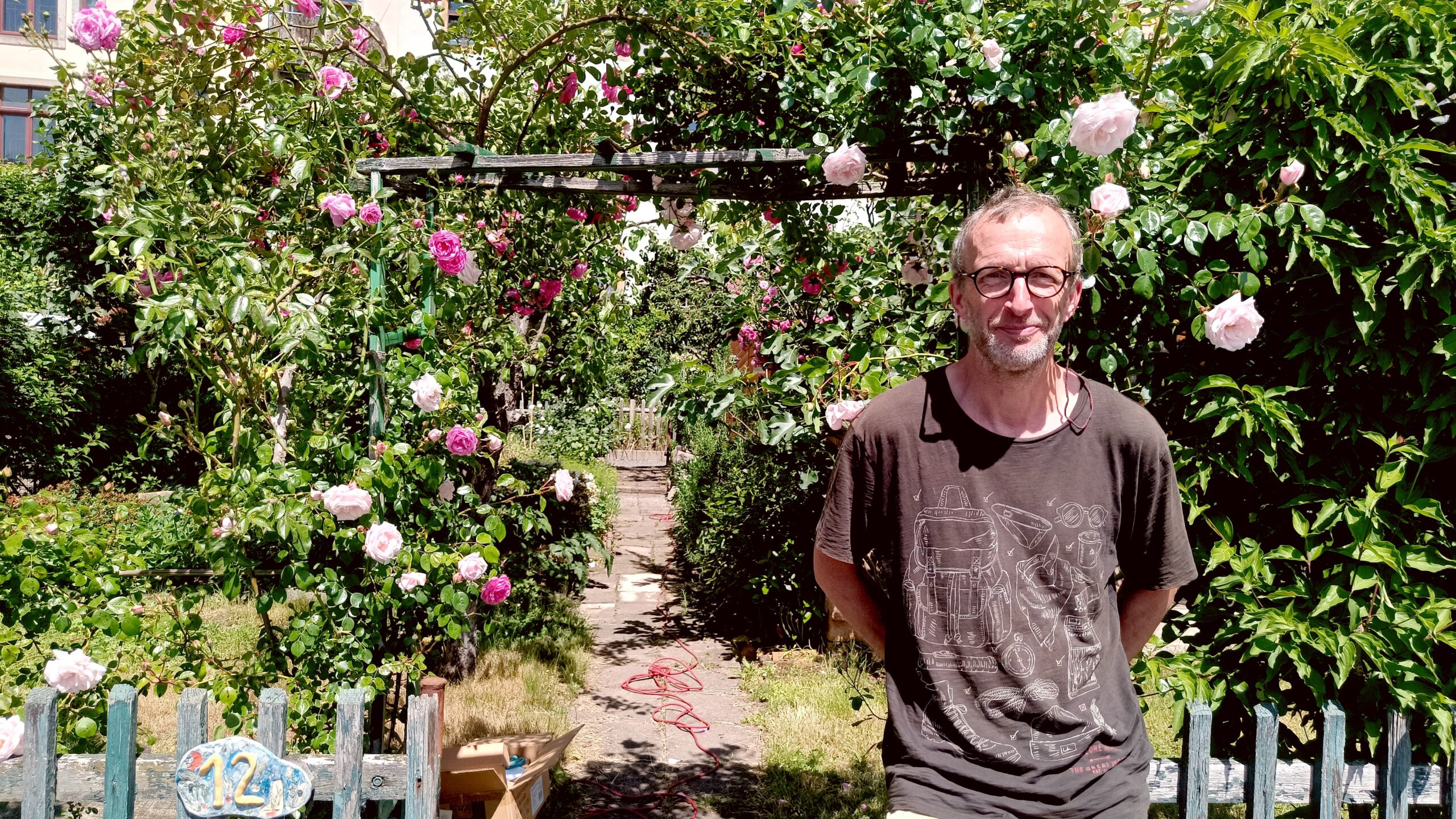 Adrian Lange leitet den "Kleingartenverein Concordia" in den Pieschner Melodien seit 2014.